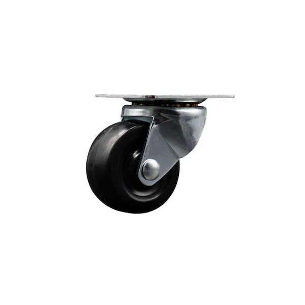 2'' General Duty Dolly Hard Rubber Wheel Swivel Top Plate Caster